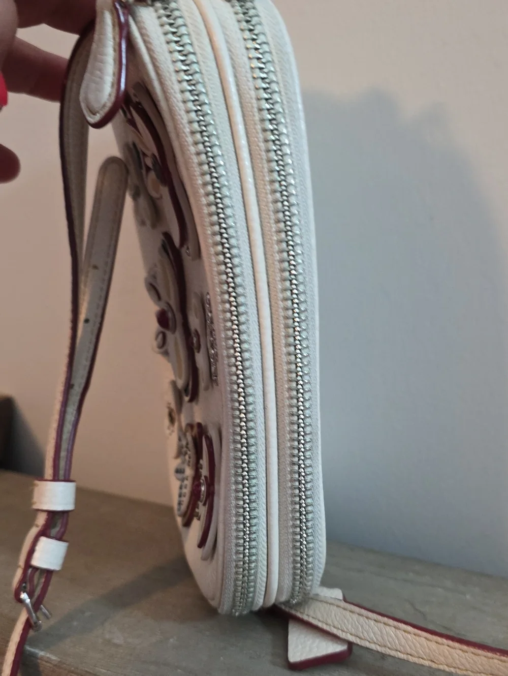 Coach Embellished Leather Butterfly Pebble Leather Crossbody